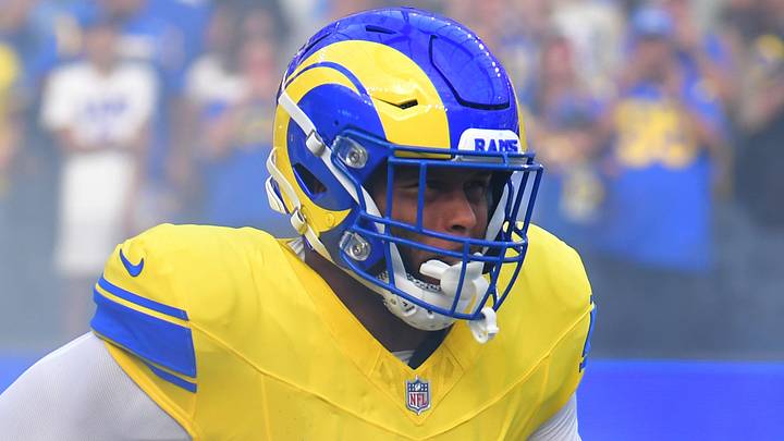 Los Angeles Rams defensive tackle Aaron Donald. Los Angeles Rams defensive tackle Aaron Donald.