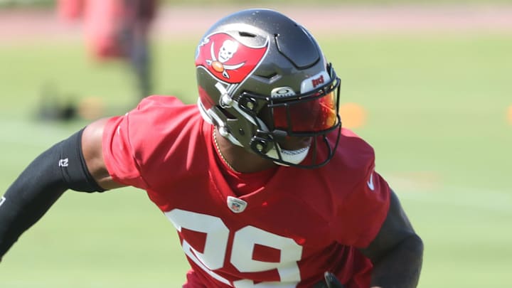 Tampa Bay Buccaneers safety Christian Izien (29).