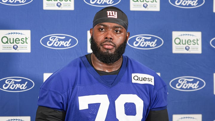 New York Giants offensive tackle Andrew Thomas 