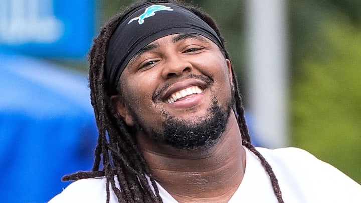 Detroit Lions defensive tackle Tyleik Williams (91). Detroit Lions defensive tackle Tyleik Williams (91).