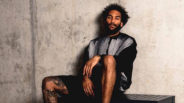 Sep 9. 2026; San Antonio, Texas, USA; San Antonio Spurs forward Julian Champagnie (30) poses for a photo while wearing Nike's newly released NBA Standard Issue Collection. Sep 9. 2026; San Antonio, Texas, USA; San Antonio Spurs forward Julian Champagnie (30) poses for a photo while wearing Nike's newly released NBA Standard Issue Collection.