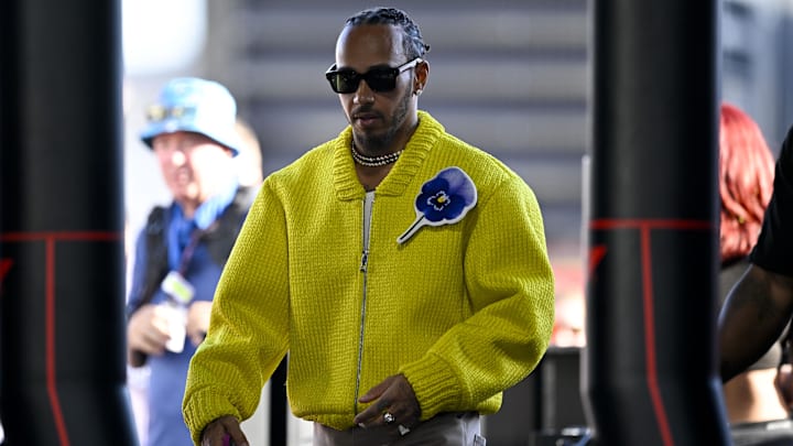 Oct 20, 2024; Austin, Texas, USA; Mercedes AMG Petronas F1 Team driver Lewis Hamilton (44) of Team Great Britain walks through the track entrance before the 2024 Formula One US Grand Prix at Circuit of the Americas. Mandatory Credit: Jerome Miron-Imagn Images Oct 20, 2024; Austin, Texas, USA; Mercedes AMG Petronas F1 Team driver Lewis Hamilton (44) of Team Great Britain walks through the track entrance before the 2024 Formula One US Grand Prix at Circuit of the Americas. Mandatory Credit: Jerome Miron-Imagn Images