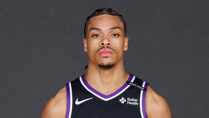 Sep 28, 2026; Sacramento, CA, USA;  Sacramento Kings guard Darius Acuff Jr. (5) during media day at Golden 1 Center.  Mandatory Credit: Sergio Estrada-Imagn Images