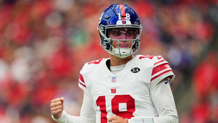 New York Giants quarterback J.J. McCarthy