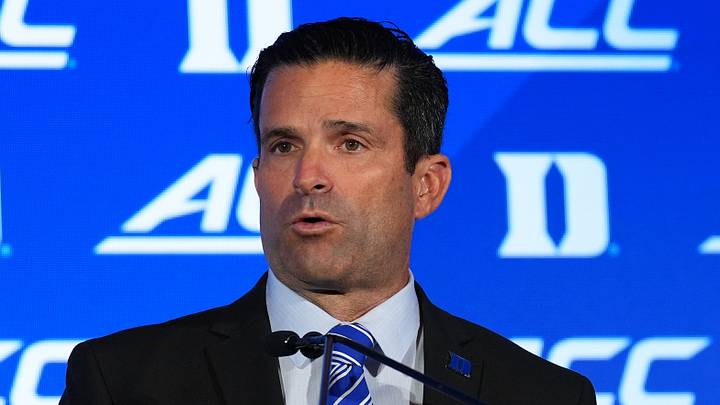Jul 17, 2026; Charlotte, NC, USA; Duke head coach Manny Diaz talks with the media during interviews at Hilton Charlotte Uptown. Mandatory Credit: Jim Dedmon-Imagn Images Jul 17, 2026; Charlotte, NC, USA; Duke head coach Manny Diaz talks with the media during interviews at Hilton Charlotte Uptown. Mandatory Credit: Jim Dedmon-Imagn Images