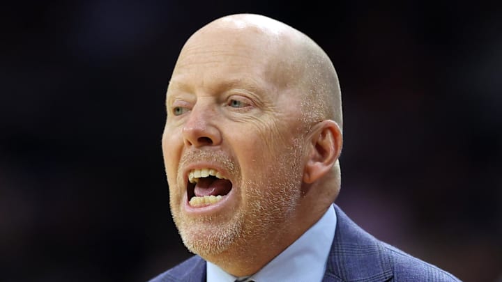 Mar 22, 2026; Philadelphia, PA, USA; UCLA Bruins head coach Mick Cronin reacts in the first half during a second round game of the men's 2026 NCAA Tournament at Xfinity Mobile Arena. Mandatory Credit: Bill Streicher-Imagn Images