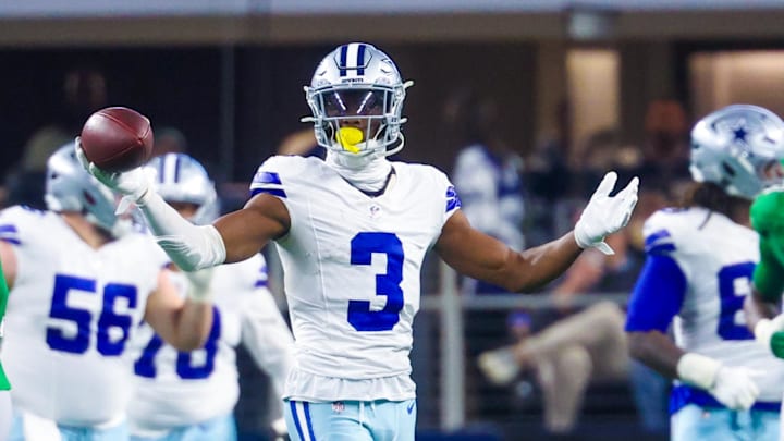 Dallas Cowboys wide receiver George Pickens reacts during the game against the Philadelphia Eagles at AT&T Stadium. Dallas Cowboys wide receiver George Pickens reacts during the game against the Philadelphia Eagles at AT&T Stadium.