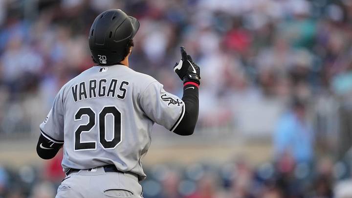 Jun 1, 2026; Minneapolis, Minnesota, USA; Chicago White Sox third baseman Miguel Vargas (20) reacts to hitting a two run home run during the fifth inning against the Minnesota Twins at Target Field. Mandatory Credit: Jordan Johnson-Imagn Images Jun 1, 2026; Minneapolis, Minnesota, USA; Chicago White Sox third baseman Miguel Vargas (20) reacts to hitting a two run home run during the fifth inning against the Minnesota Twins at Target Field. Mandatory Credit: Jordan Johnson-Imagn Images