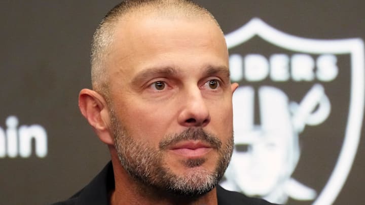 Feb 10, 2026; Henderson, NV, USA; Las Vegas Raiders general manager John Spytek at press conference at Intermountain Health Performance Center. Mandatory Credit: Kirby Lee-Imagn Images Feb 10, 2026; Henderson, NV, USA; Las Vegas Raiders general manager John Spytek at press conference at Intermountain Health Performance Center. Mandatory Credit: Kirby Lee-Imagn Images