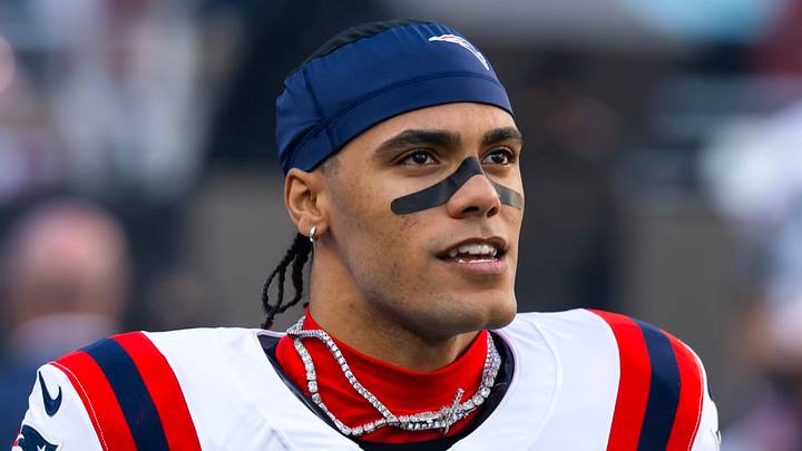Feb 8, 2026; Santa Clara, CA, USA; New England Patriots cornerback Christian Gonzalez (0) Mandatory Credit: Mark J. Rebilas-Imagn Images