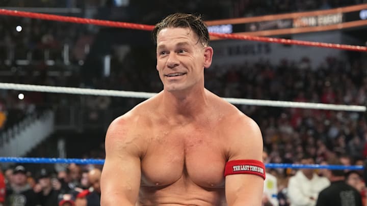 John Cena moments after his loss to Gunther.