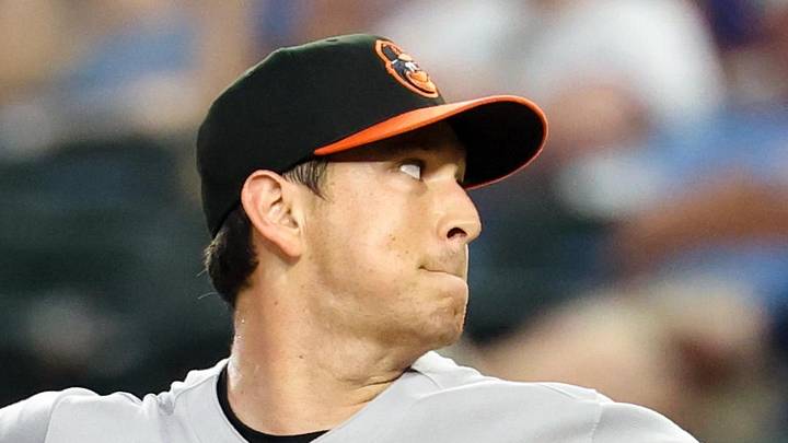 Jul 1, 2025; Arlington, Texas, USA; Baltimore Orioles relief pitcher Matt Bowman (51) throws during the fifth inning against the Texas Rangers at Globe Life Field. Mandatory Credit: Kevin Jairaj-Imagn Images Jul 1, 2025; Arlington, Texas, USA; Baltimore Orioles relief pitcher Matt Bowman (51) throws during the fifth inning against the Texas Rangers at Globe Life Field. Mandatory Credit: Kevin Jairaj-Imagn Images