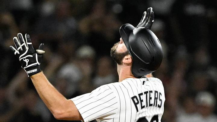 Aug 26, 2026; Chicago, Illinois, USA; Chicago White Sox center fielder Tristan Peters (29) claps after he hits a two run home run during the fifth inning against then Texas Rangers at Rate Field. Mandatory Credit: Matt Marton-Imagn Images Aug 26, 2026; Chicago, Illinois, USA; Chicago White Sox center fielder Tristan Peters (29) claps after he hits a two run home run during the fifth inning against then Texas Rangers at Rate Field. Mandatory Credit: Matt Marton-Imagn Images