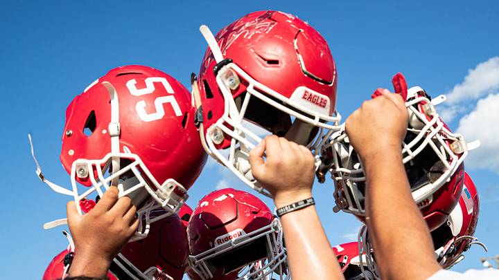 High school football helmets High school football helmets