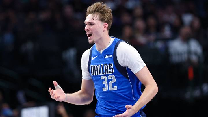 Dec 3, 2025; Dallas, Texas, USA; Dallas Mavericks forward Cooper Flagg (32) reacts against the Miami Heat during the second half at American Airlines Center. Mandatory Credit: Kevin Jairaj-Imagn Images Dec 3, 2025; Dallas, Texas, USA; Dallas Mavericks forward Cooper Flagg (32) reacts against the Miami Heat during the second half at American Airlines Center. Mandatory Credit: Kevin Jairaj-Imagn Images