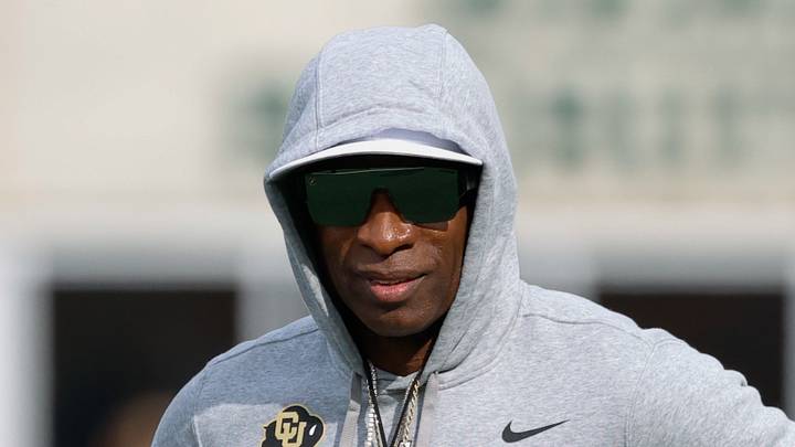 Sep 26, 2026; Waco, Texas, USA;  Colorado Buffaloes head coach Deion Sanders watches warmups before the game against the Baylor Bears at McLane Stadium.  Mandatory Credit: Chris Jones-Imagn Images