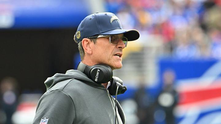 Los Angeles Chargers head coach Jim Harbaugh 