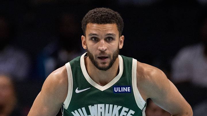 Milwaukee Bucks forward Pete Nance (35) runs up court against the Charlotte Hornets during the fourth quarter at Spectrum Center on October 11, 2026.