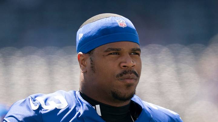 Abdul Carter warms up during a preseason opening game between the New York Giants and Minnesota Vikings. Abdul Carter warms up during a preseason opening game between the New York Giants and Minnesota Vikings.