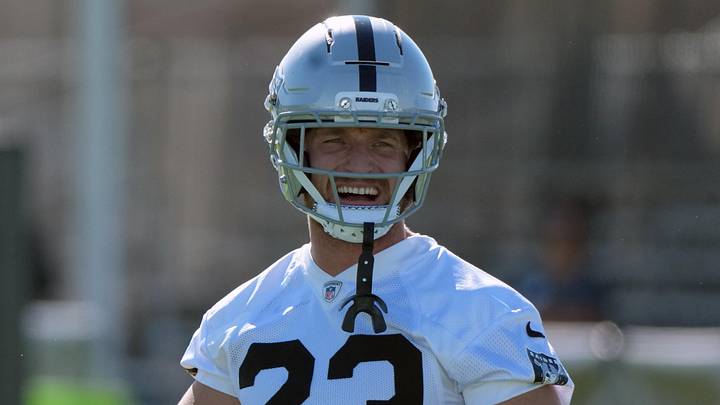 Las Vegas Raiders running back Dylan Laube during training camp. Las Vegas Raiders running back Dylan Laube during training camp.