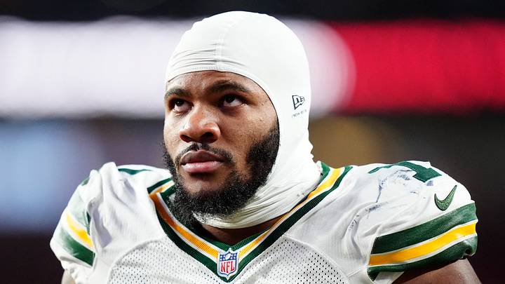 Green Bay Packers defensive end Micah Parsons (1) walks off the field.