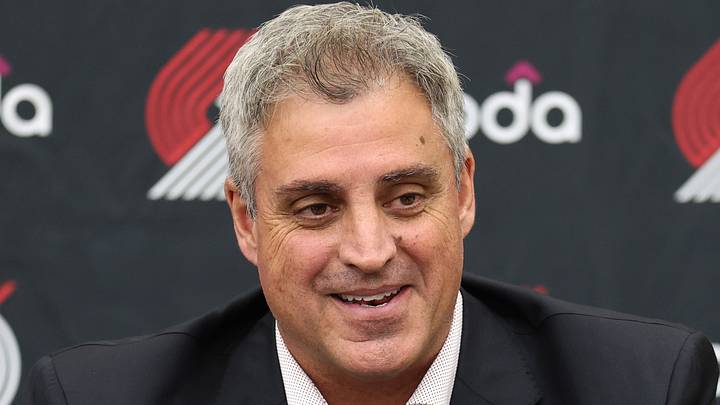 Portland Trail Blazers head coach Micah Nori answers questions from the press conference at the Trail Blazers Practice Facility. Portland Trail Blazers head coach Micah Nori answers questions from the press conference at the Trail Blazers Practice Facility.