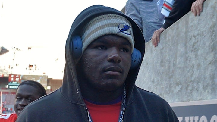 Booker defensive end Maleek Lee visits Ohio Stadium on the day of the Ohio State Buckeyes football game against the Rutgers Scarlet Knights on Nov. 22, 2025. Booker defensive end Maleek Lee visits Ohio Stadium on the day of the Ohio State Buckeyes football game against the Rutgers Scarlet Knights on Nov. 22, 2025.