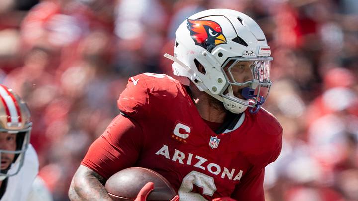 September 21, 2025; Santa Clara, California, USA; Arizona Cardinals running back James Conner (6) carries the ball against the San Francisco 49ers during the first half at Levi's Stadium. Mandatory Credit: Kyle Terada-Imagn Images September 21, 2025; Santa Clara, California, USA; Arizona Cardinals running back James Conner (6) carries the ball against the San Francisco 49ers during the first half at Levi's Stadium. Mandatory Credit: Kyle Terada-Imagn Images