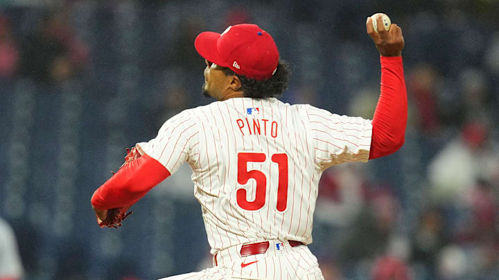 Philadelphia Phillies relief pitcher Ricardo Pinto might be the odd man out of the bullpen