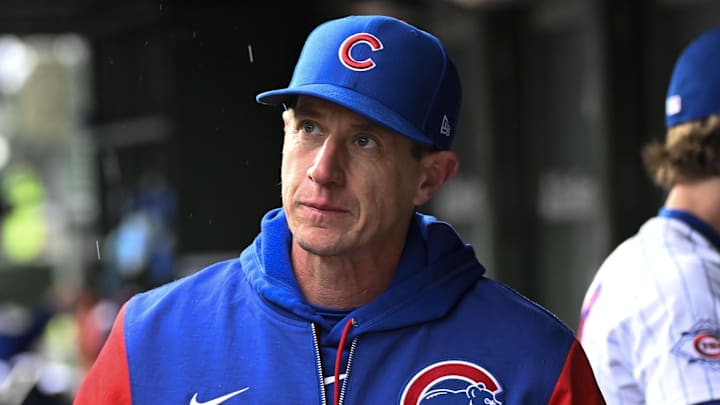 Mar 26, 2026; Chicago, Illinois, USA;  Chicago Cubs manager Craig Counsell (11) leaves the dugout after a game against the Washington Nationals at Wrigley Field. Mandatory Credit: Matt Marton-Imagn Images