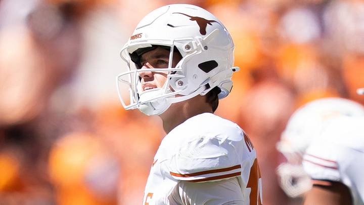 Texas quarterback Arch Manning (16) during a college football game between Tennessee and Texas at Neyland Stadium in Knoxville, Tenn. on Sept. 26, 2026. Texas quarterback Arch Manning (16) during a college football game between Tennessee and Texas at Neyland Stadium in Knoxville, Tenn. on Sept. 26, 2026.