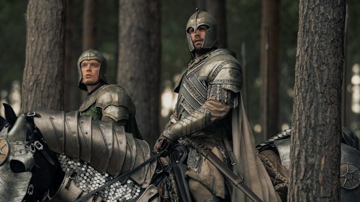 Freddie Fox as Gwayne Hightower and Fabien Frankel as Criston Cole in House of the Dragon season 2 episode 4