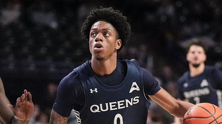 Queens University Royals guard Jordan Watford