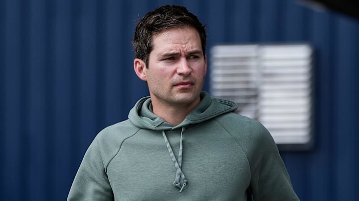 Detroit Tigers president of baseball operation Scott Harris during spring training at TigerTown in Lakeland, Fla. on Sunday, Feb. 16, 2025.