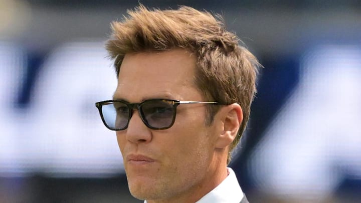 Oct 5, 2025; Inglewood, California, USA; Tom Brady looks on before the game between the Los Angeles Chargers and the Washington Commanders at SoFi Stadium. Mandatory Credit: Jayne Kamin-Oncea-Imagn Images Oct 5, 2025; Inglewood, California, USA; Tom Brady looks on before the game between the Los Angeles Chargers and the Washington Commanders at SoFi Stadium. Mandatory Credit: Jayne Kamin-Oncea-Imagn Images