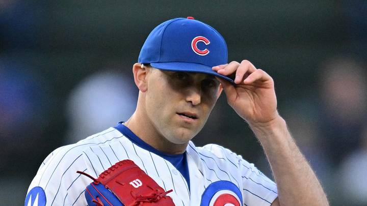 Apr 22, 2026; Chicago, Illinois, USA; Chicago Cubs pitcher Matthew Boyd (16) prepares to pitch prior to the first inning against the Philadelphia Phillies at Wrigley Field. Mandatory Credit: Patrick Gorski-Imagn Images