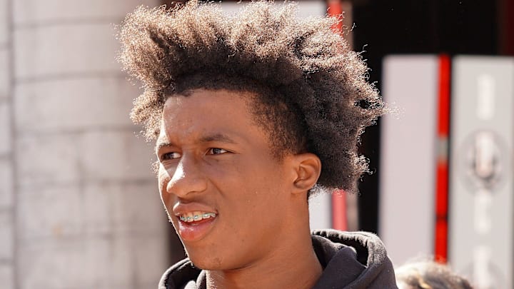 Dakota Guerrant, Harper Woods wide receiver, soaks up the atmosphere of the game between the Ohio State Buckeyes and Texas Longhorns at Ohio Stadium on Aug. 30, 2025. Dakota Guerrant, Harper Woods wide receiver, soaks up the atmosphere of the game between the Ohio State Buckeyes and Texas Longhorns at Ohio Stadium on Aug. 30, 2025.