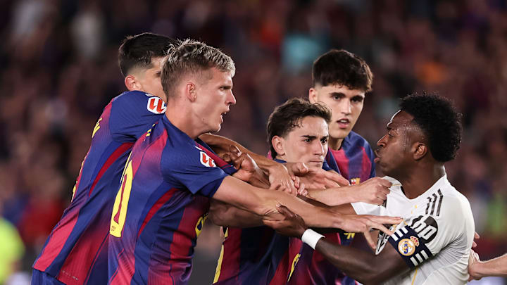 Viní Jr tuvoo choques con jugadores culés 