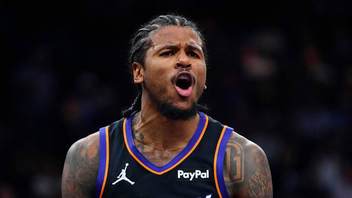 Phoenix Suns guard Jalen Green reacts after a no-call on his layup against the Bucks during a game at the Mortgage Matchup Center in Phoenix, on March 21, 2026. Phoenix Suns guard Jalen Green reacts after a no-call on his layup against the Bucks during a game at the Mortgage Matchup Center in Phoenix, on March 21, 2026.