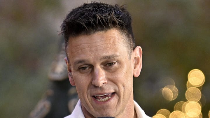 Seattle Mariners president of baseball operations Jerry Dipoto speaks with the MLB Network at the Hilton Anatole during the 2024 MLB Winter Meetings in 2024. Seattle Mariners president of baseball operations Jerry Dipoto speaks with the MLB Network at the Hilton Anatole during the 2024 MLB Winter Meetings in 2024.