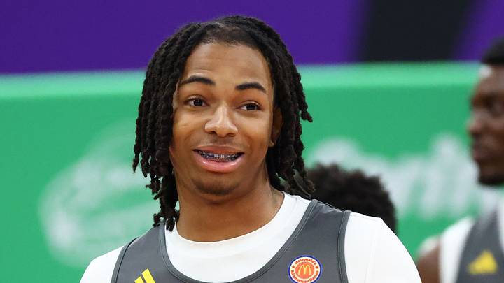 Mar 30, 2026; Goodyear, AZ, USA; Deron Rippey Jr (0) during the McDonalds All American Jam Fest at Millennium High School. Mandatory Credit: Mark J. Rebilas-Imagn Images Mar 30, 2026; Goodyear, AZ, USA; Deron Rippey Jr (0) during the McDonalds All American Jam Fest at Millennium High School. Mandatory Credit: Mark J. Rebilas-Imagn Images