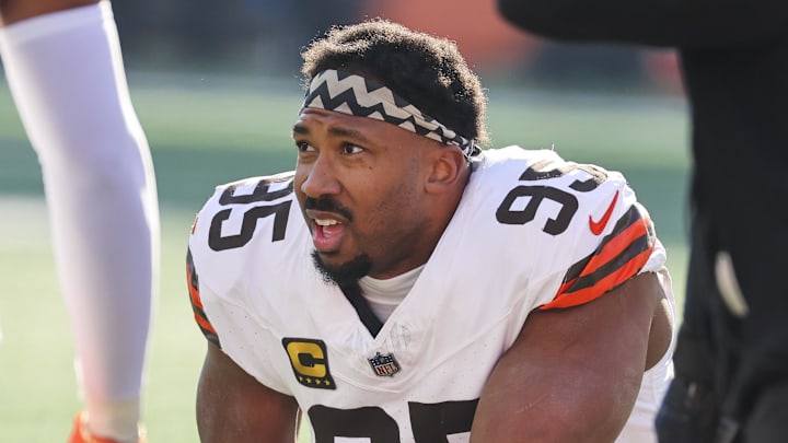 Browns star Myles Garrett won the 2025 season NFL Defensive Player of the Year.