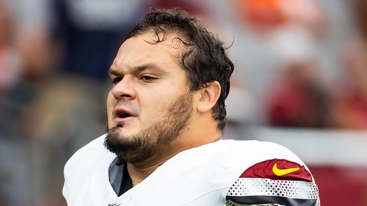 Washington Commanders offensive lineman Nick Allegretti Washington Commanders offensive lineman Nick Allegretti
