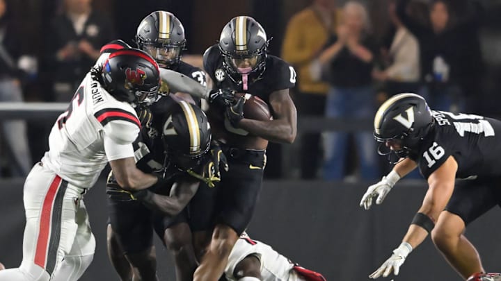 Junior Sherrill is at the head of Vanderbilt's effort to block on the perimeter.