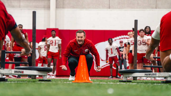 Arkansas coach Ryan Silverfield leads Day 1 of offseason workouts for the first time ever with the Razorbacks.
