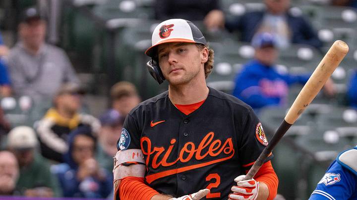 Sep 23, 2026; Baltimore, Maryland, USA; Baltimore Orioles shortstop Gunnar Henderson (2) stikes out swinging during the seventh inning at Oriole Park at Camden Yards. Mandatory Credit: Jamie LeBlanc-Imagn Images Sep 23, 2026; Baltimore, Maryland, USA; Baltimore Orioles shortstop Gunnar Henderson (2) stikes out swinging during the seventh inning at Oriole Park at Camden Yards. Mandatory Credit: Jamie LeBlanc-Imagn Images