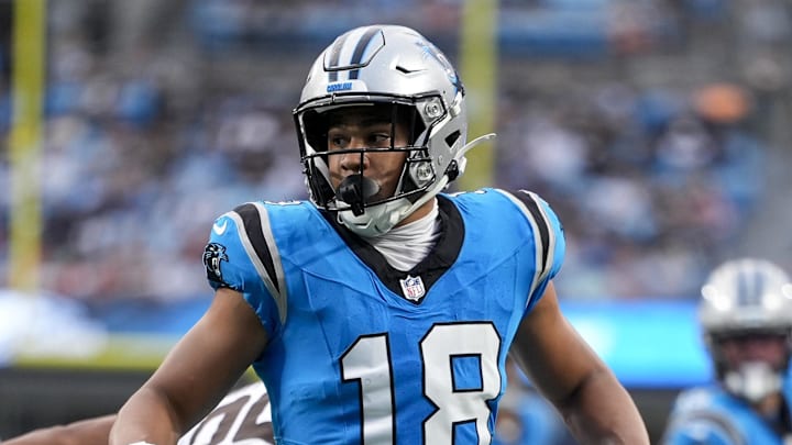 Carolina Panthers wide receiver Jalen Coker