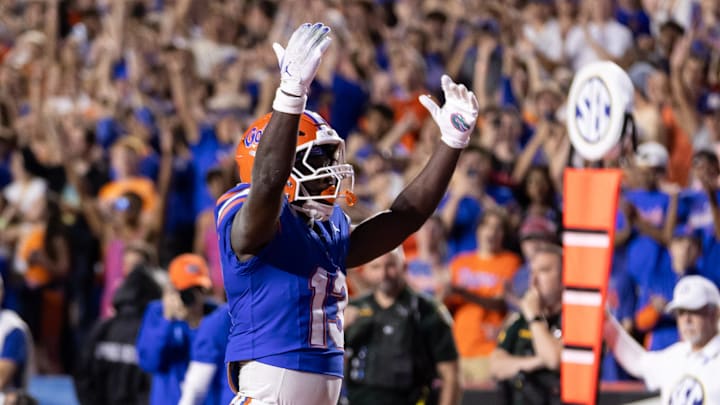 Florida Gators running back Jadan Baugh headlines a one-two rushing punch with Ja'Kobi Jackson. Florida Gators running back Jadan Baugh headlines a one-two rushing punch with Ja'Kobi Jackson.