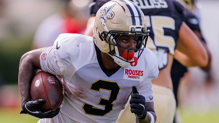 New Orleans Saints running back Travis Etienne Jr. New Orleans Saints running back Travis Etienne Jr.
