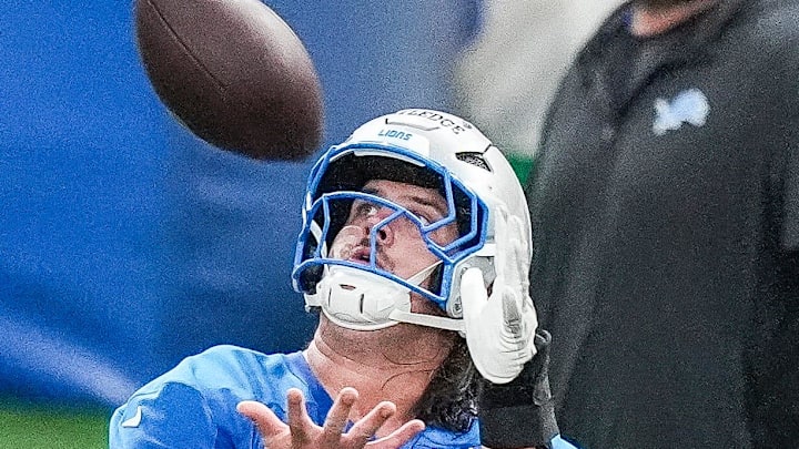 Detroit Lions guard Tate Ratledge (69). Detroit Lions guard Tate Ratledge (69).